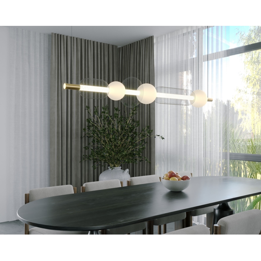 MAXLIGHT P0593 - LED Csillár zsinóron BORA LED/29W/230V fehér/fekete