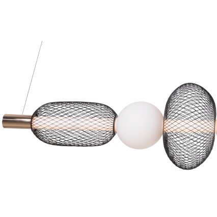 MAXLIGHT P0593 - LED Csillár zsinóron BORA LED/29W/230V fehér/fekete