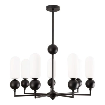 MAXLIGHT P0632 - NOVA rúdon függő csillár 7xG9/7W/230V Ø70 cm fekete