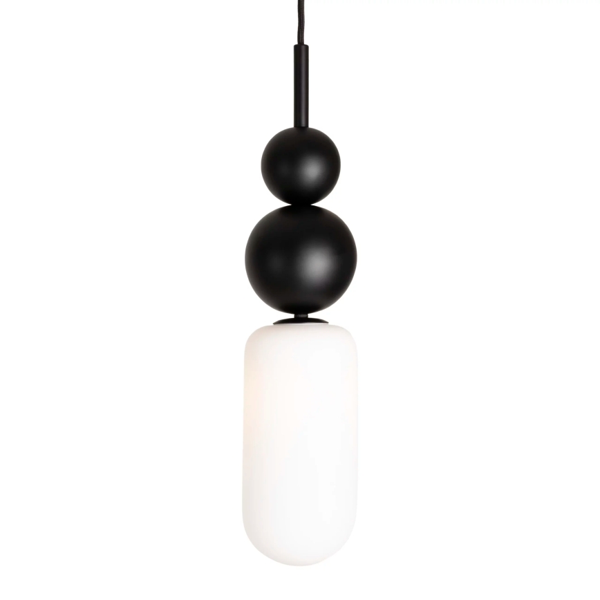 MAXLIGHT P0641 - NOVA zsinóros függeszték 1xG9/12W/230V átm. 12 cm fekete