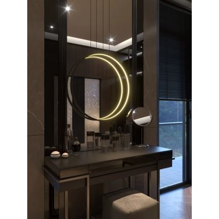 MAXLIGHT P0652 - Fürdőszobai zsinóros függeszték VISUAL VER LED/22W/230V IP44 fekete