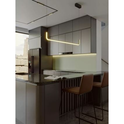 MAXLIGHT PO644 - URUS LED függőlámpa zsinóron, LED/17W/230V, fekete