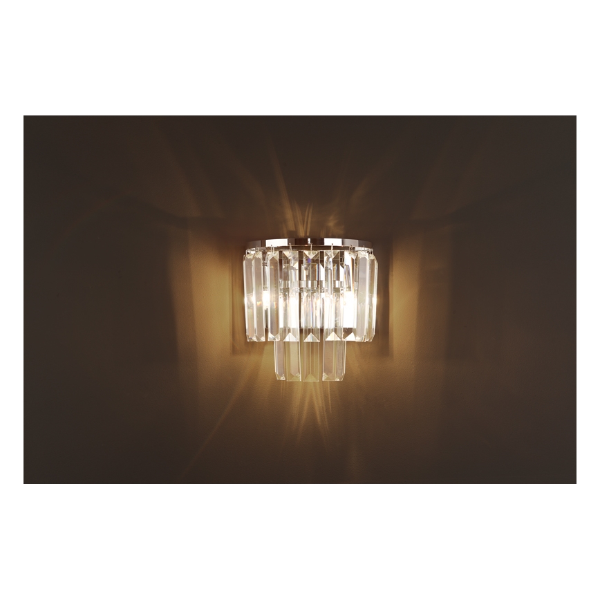 MAXLIGHT W0209 - Fali lámpa MONACO 2xG9/40W/230V fényezett króm