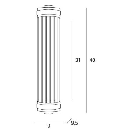 MAXLIGHT W0240 - Fali lámpa FLORENCE 2xE14/40W/230V arany