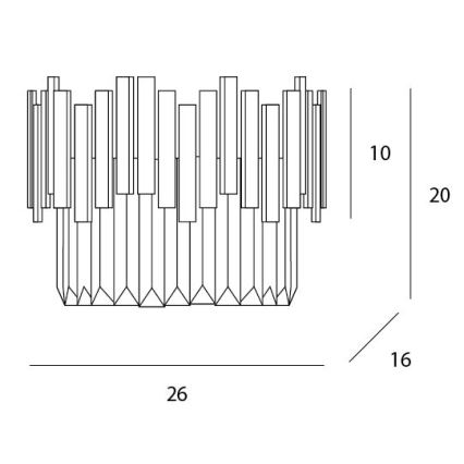 MAXLIGHT W0251 - Fali lámpa TREND 3xG9/40W/230V arany