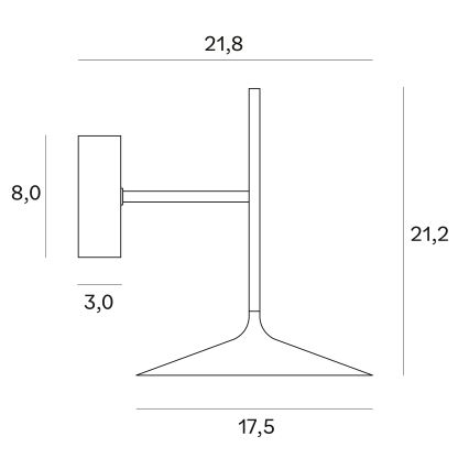MAXLIGHT W0303 - LED Fali lámpa HANA LED/6W/230V fekete