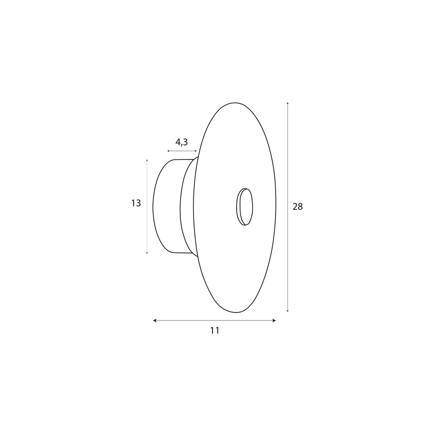 MAXLIGHT W0355 - LED Fali lámpa ALLURE LED/5W/230V átm. 28 cm arany