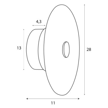 MAXLIGHT W0356 - LED Fali lámpa ALLURE LED/5W/230V átm. 28 cm arany/átlátszó