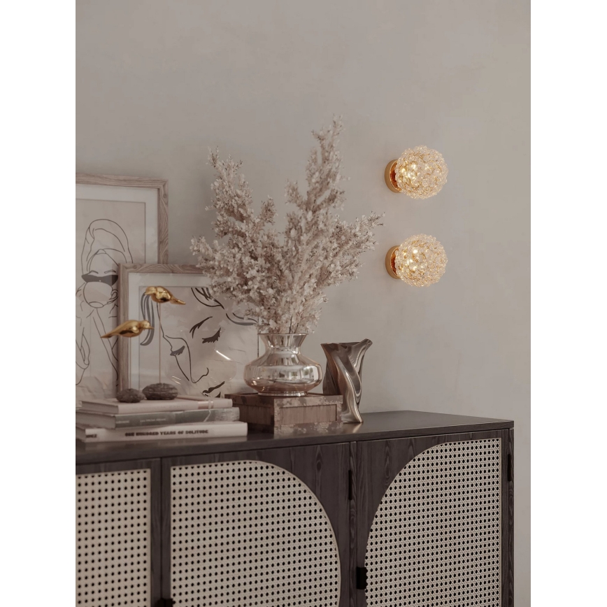 MAXLIGHT W0443 - RITA fali lámpa 1xG9/5W/230V aranyszínű