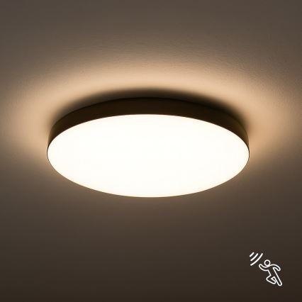 LED Fürdőszobai mennyezeti lámpa szenzorral MAYA LED/13W/230V átm. 33 cm IP44 fekete