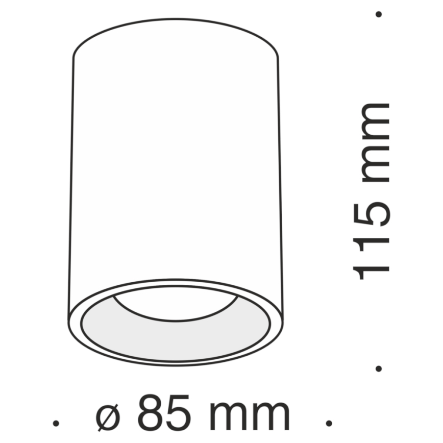 Maytoni C012CL-01B - Spotlámpa SLIM 1xGU10/50W/230V fekete