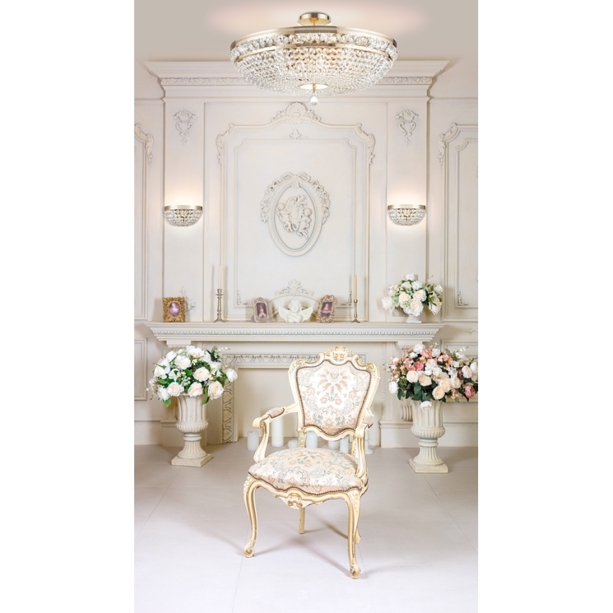 Maytoni DIA700-CL-12-G - Mennyezeti lámpa OTTILIA 12xE14/60W/230V
