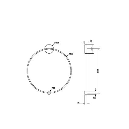 Maytoni MOD005WL-L46BSK1 - LED fali lámpa HALO LED/47W/230V