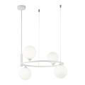 Maytoni MOD013PL-04W - Csillár zsinóron RING 4xG9/25W/230V fehér