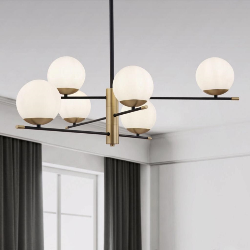 Maytoni MOD048PL-06G - Csillár rúdon NOSTALGIA 6xE14/40W/230V