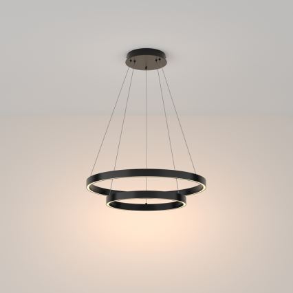 Maytoni MOD058PL-L55B3K - LED Csillár zsinóron RIM LED/61W/230V 3000K átm. 60 cm fekete