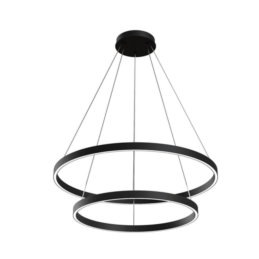 Maytoni MOD058PL-L74B3K - LED Csillár zsinóron RIM LED/88W/230V 3000K átm. 80 cm fekete