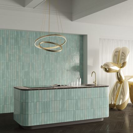 Maytoni MOD058PL-L74BS3K - LED Csillár zsinóron RIM LED/88W/230V 3000K átm. 80 cm arany