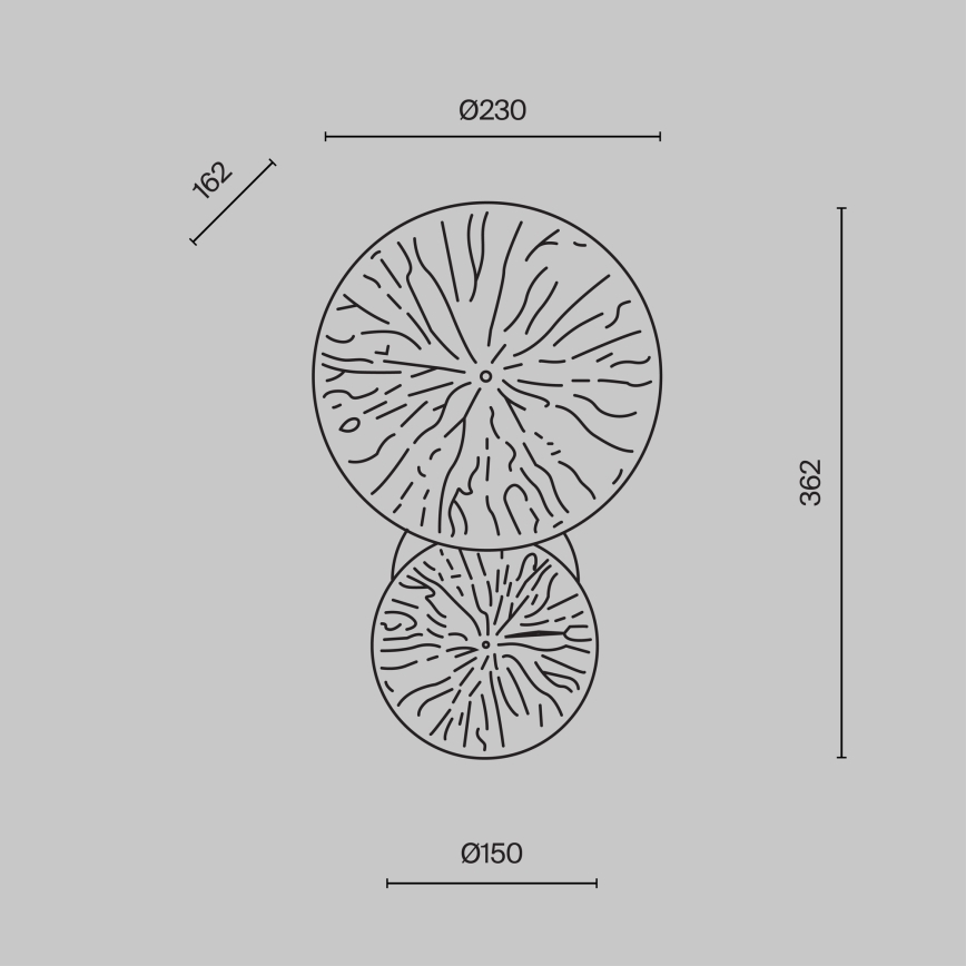 Maytoni MOD082WL-01G - Fali lámpa LOVETANN 1xE14/40W/230V arany