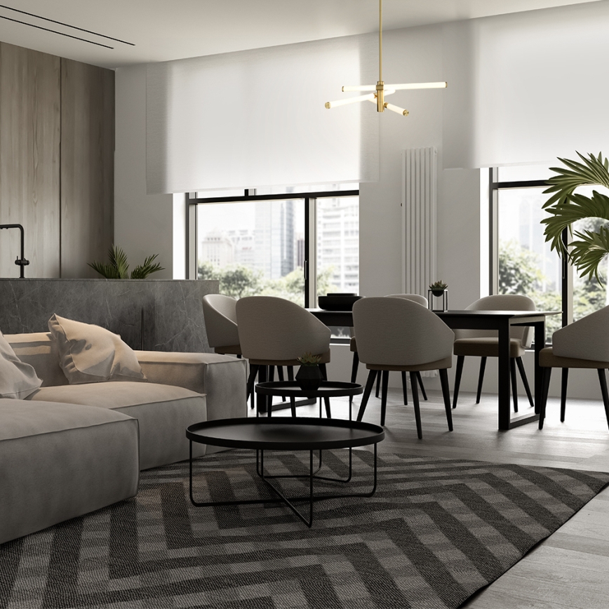 Maytoni MOD106PL-L28G3K - AXIS LED rúdra szerelt csillár, LED/28W/230V, arany