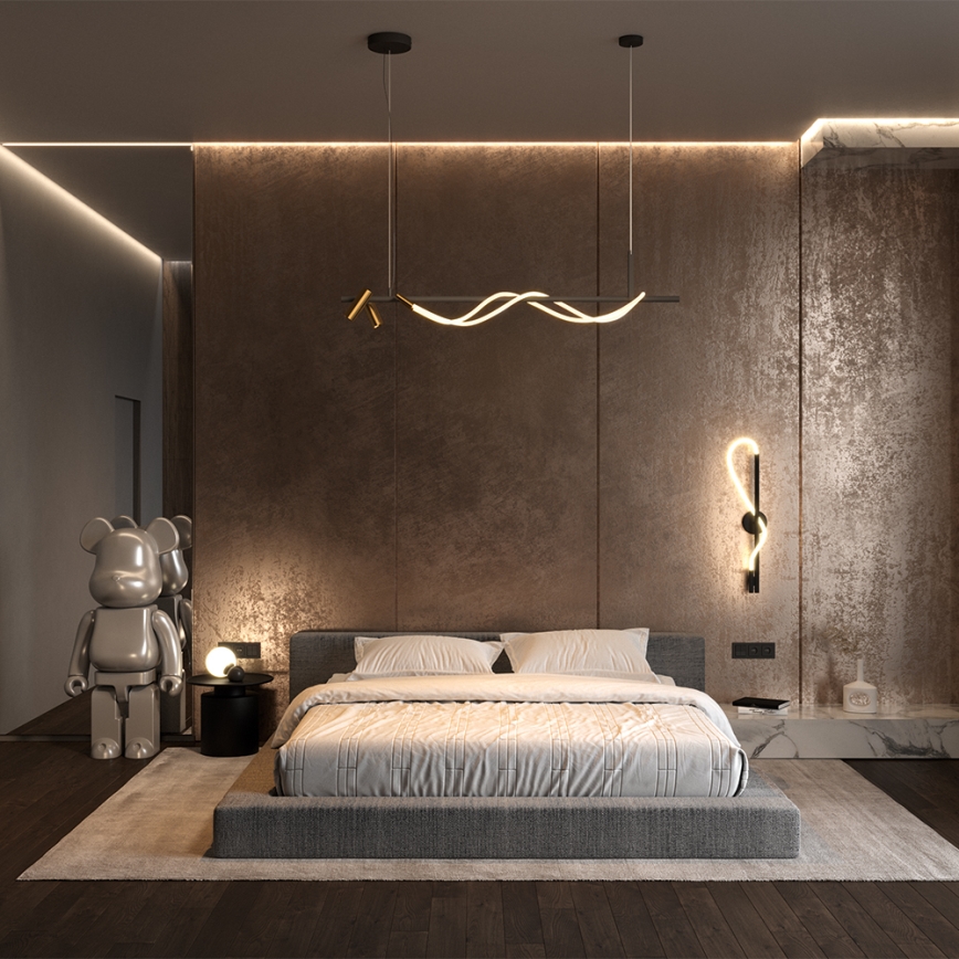 Maytoni MOD166PL-L30GB3K - LED Csillár zsinóron TAU LED/42W/230V