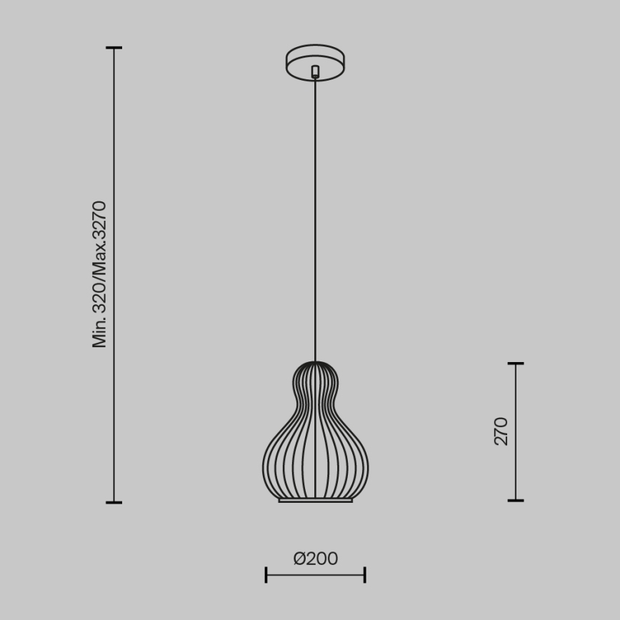 Maytoni MOD192PL-01W - Csillár zsinóron ROOTS 1xE27/40W/230V átm. 20 cm bézs