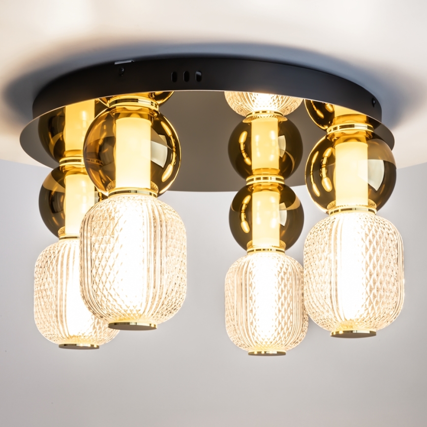 Maytoni MOD273CL-L60G3K - LED Mennyezeti lámpa DROP 4xLED/15W/230V átm. 43 cm arany