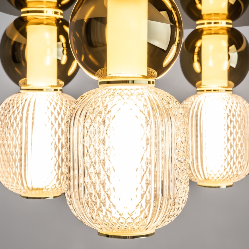 Maytoni MOD273CL-L60G3K - LED Mennyezeti lámpa DROP 4xLED/15W/230V átm. 43 cm arany