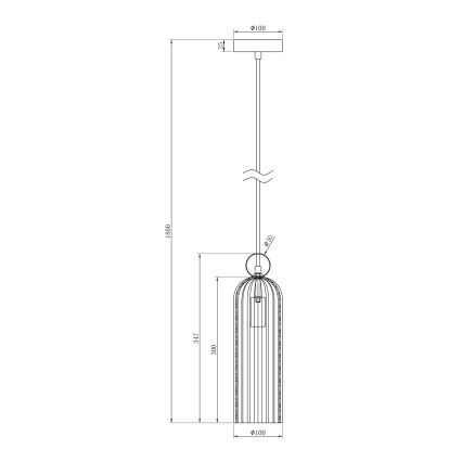 Maytoni MOD302PL-01CG - Csillár zsinóron ANTIC 1xE14/40W/230V arany/bézs