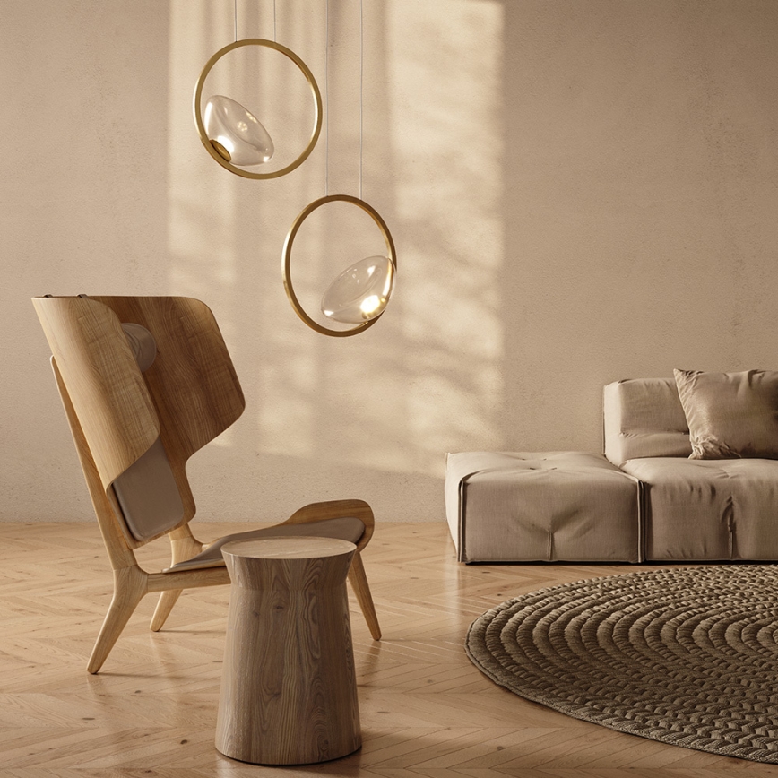 Maytoni MOD327PL-L5BS3K - LED Csillár zsinóron LUNARE LED/5W/230V arany