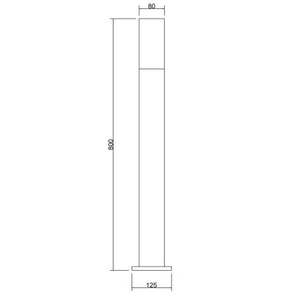 Maytoni O418FL-01GR1 - Kültéri lámpa WILLIS 1xE27/60W/230V 80 cm IP54 antracit