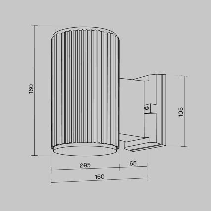 Maytoni O419WL-01B - RANDO kültéri fali lámpatest 1xE27/60W/230V IP54 fekete