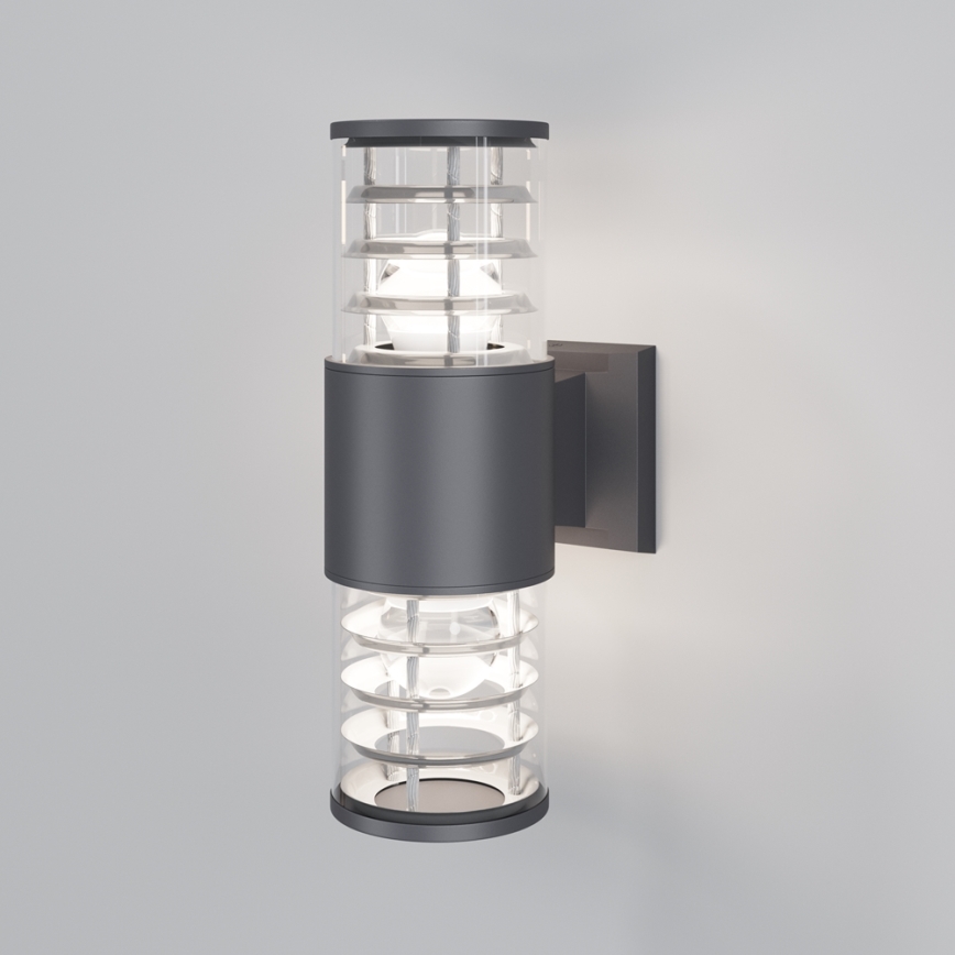 Maytoni O576WL-02GR - Kültéri fali lámpa BRONX 2xE27/60W/230V IP54 antracit