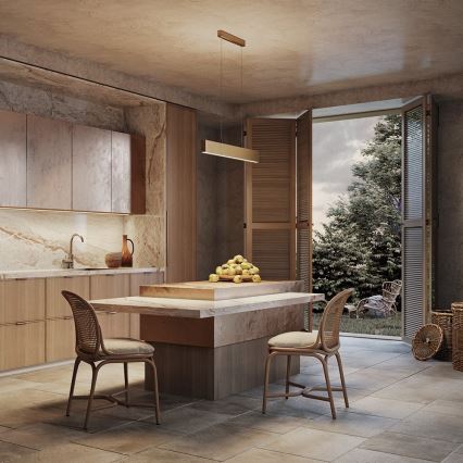 Maytoni P010PL-L23G3K - LED Csillár zsinóron STEP LED/23W/230V 3000K 91 cm arany