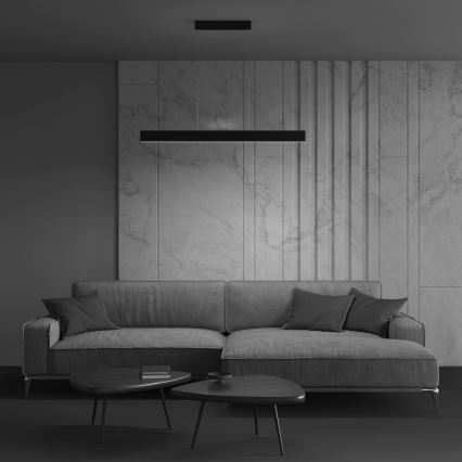 Maytoni P010PL-L30B4K - LED Csillár zsinóron STEP LED/30W/230V 4000K 118,5 cm fekete