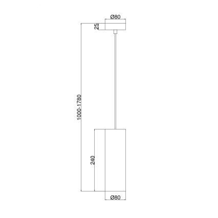 Maytoni P011PL-01CH - Csillár zsinóron GIOIA 1xE14/40W/230V fekete
