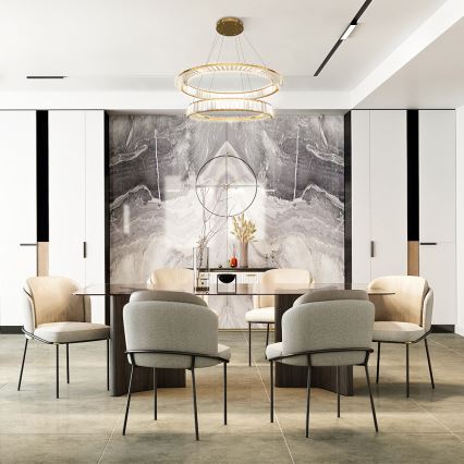 Maytoni P097PL-L90G4K - LED csillár kábelen KRONE LED/90W/230V CRI 90 átm. 102 cm arany