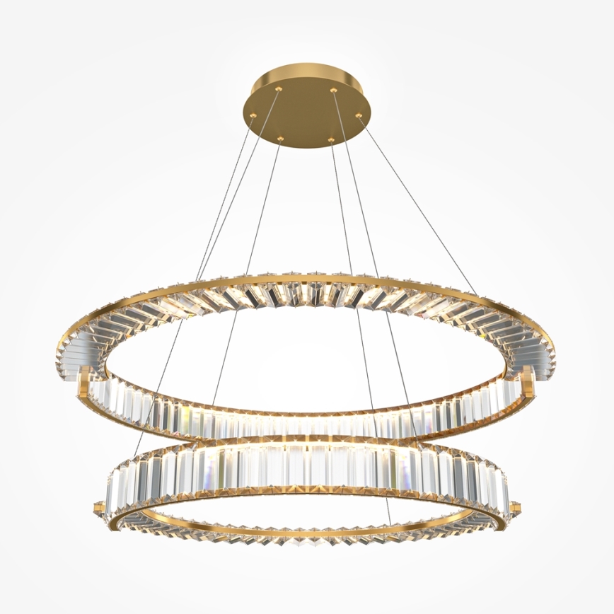 Maytoni P097PL-L90G4K - LED csillár kábelen KRONE LED/90W/230V CRI 90 átm. 102 cm arany
