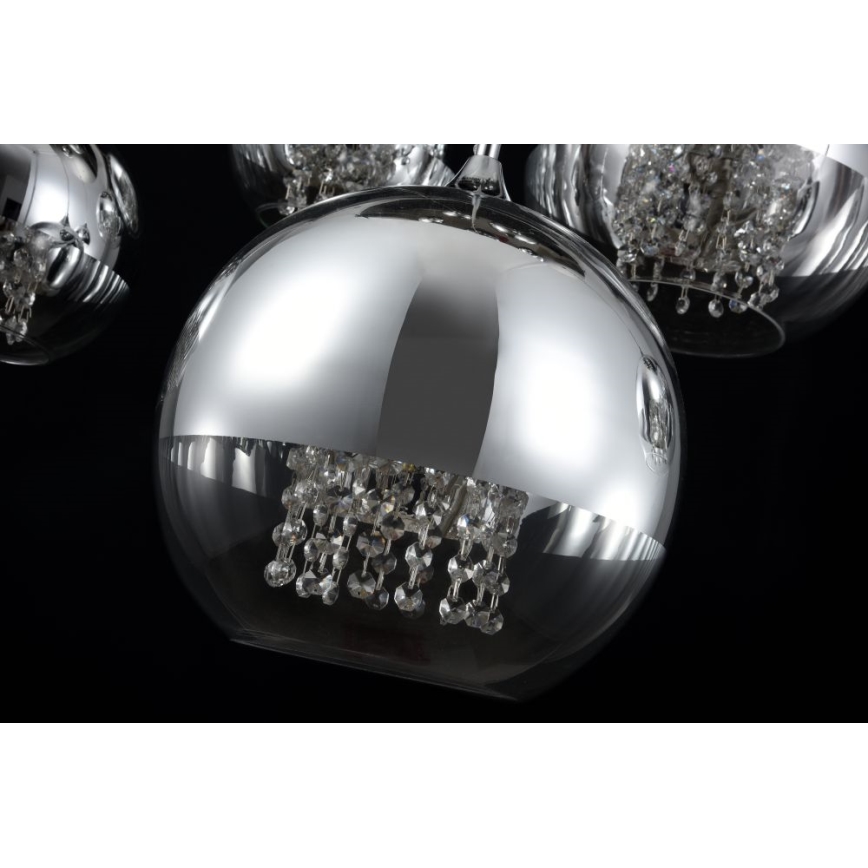 Maytoni P140-PL-170-5-N - Csillár zsinóron FERMI 5xE27/60W/230V fényezett króm