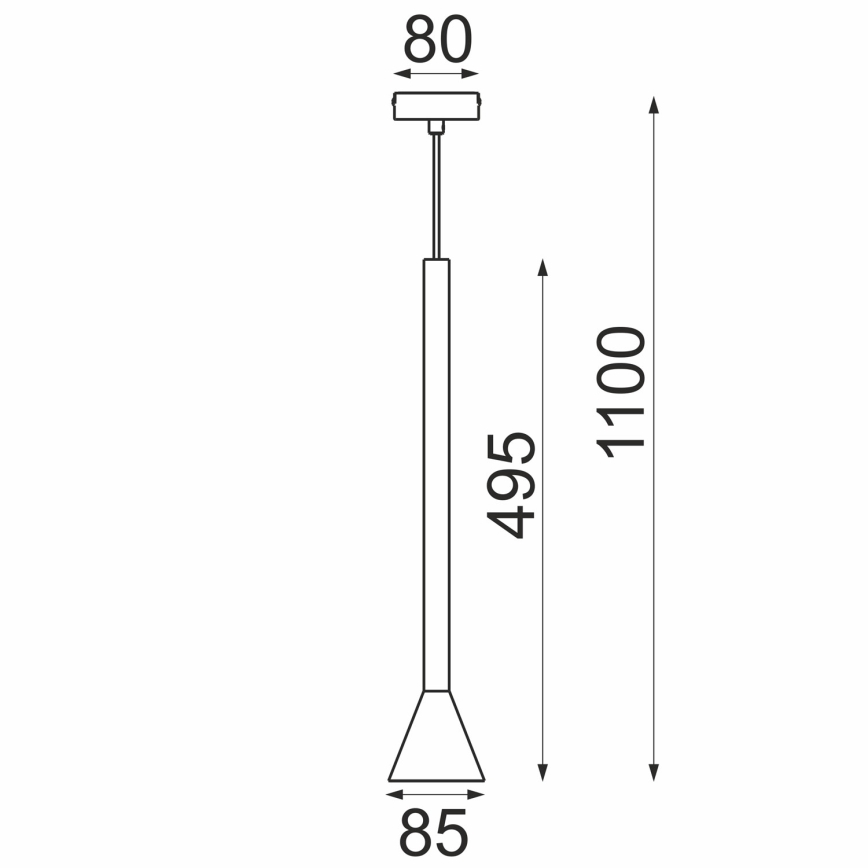 MAZZO kábeles csillár 1xGU10/8W/230V, fekete