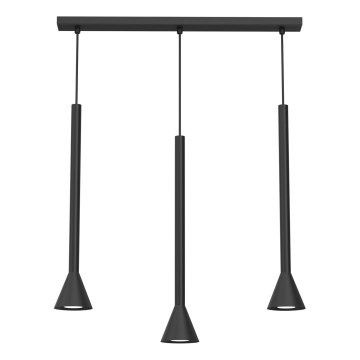 MAZZO kábeles csillár 3xGU10/8W/230V fekete