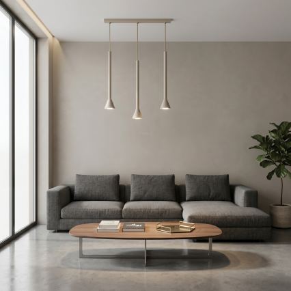 MAZZO kábeles függőlámpa 3xGU10/8W/230V bézs