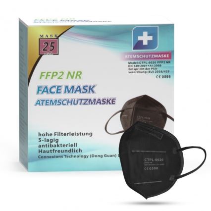 Media Sanex Maszk FFP2 NR / KN95 Fekete 1 db