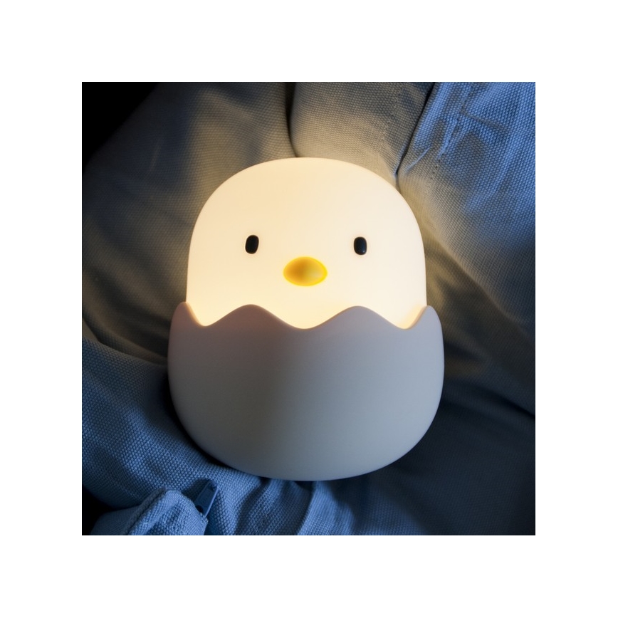 MegaLight - LED RGB állítható fényerejű, újratölthető gyerek érintőlámpa EGGY EGG LED/5V