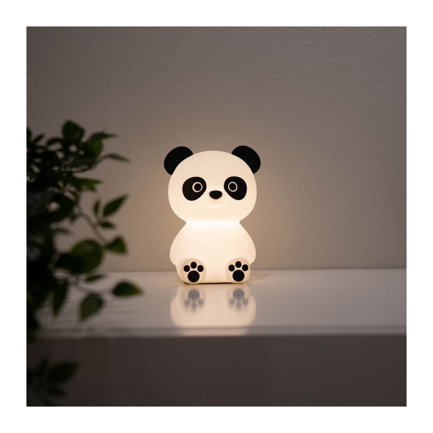 MegaLight - LED RGB Dimmelhető újratölthető gyermek érintős lámpa PADDY PANDA LED/5V