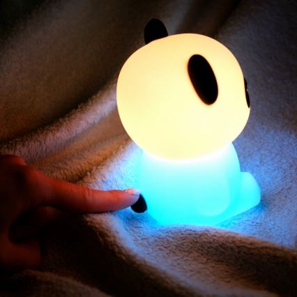 MegaLight - LED RGB Dimmelhető újratölthető gyermek érintős lámpa PADDY PANDA LED/5V