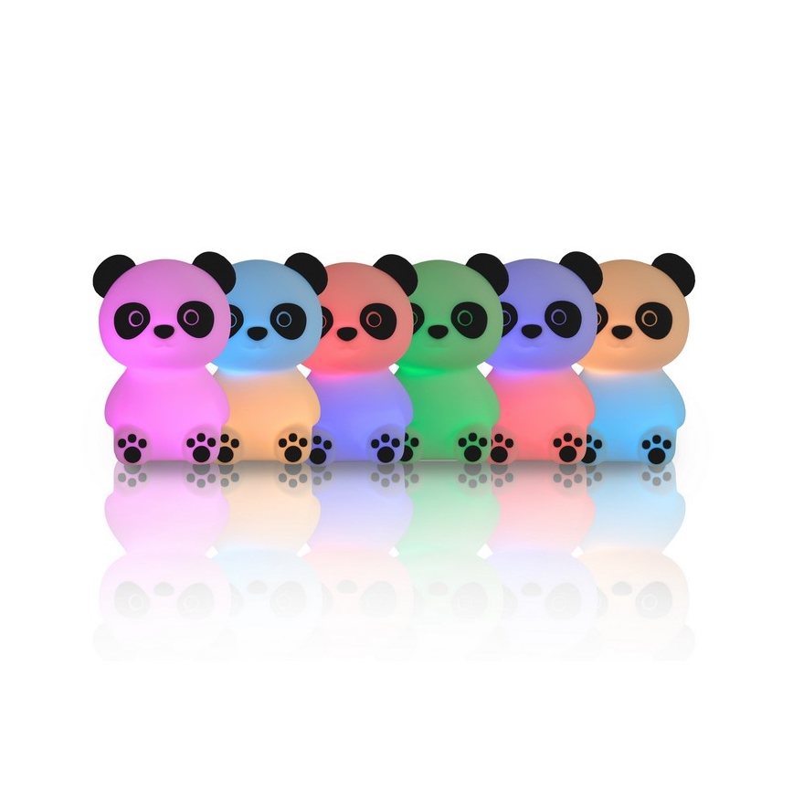 MegaLight - LED RGB Dimmelhető újratölthető gyermek érintős lámpa PADDY PANDA LED/5V