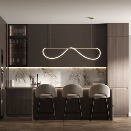 MELECA LED csillár kábelen LED/36W/230V 3000/4000/6000K 160 cm arany