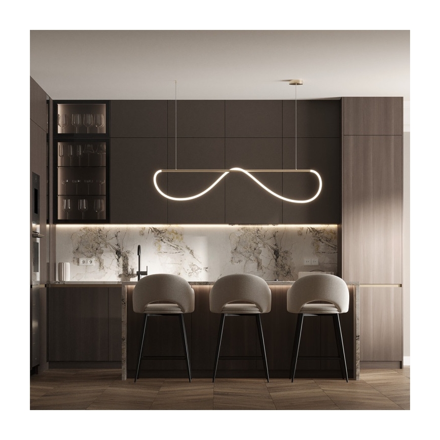 MELECA LED csillár kábelen LED/36W/230V 3000/4000/6000K 160 cm arany