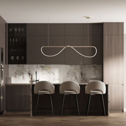 MELECA LED csillár kábelen LED/36W/230V 3000/4000/6000K 160 cm arany